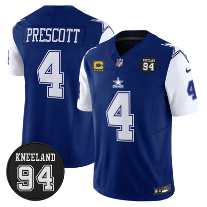 Men's Dallas Cowboys #94 Marshawn Kneeland Memorial Patch Vapor Limited Jersey - All Stitched