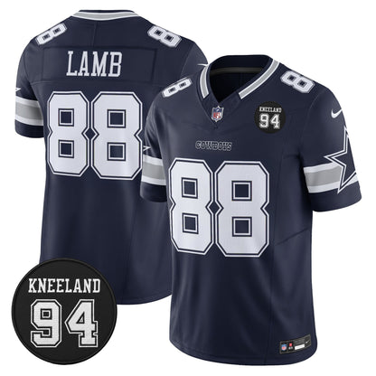 Men's Dallas Cowboys #94 Marshawn Kneeland Memorial Patch Vapor Limited Jersey - All Stitched