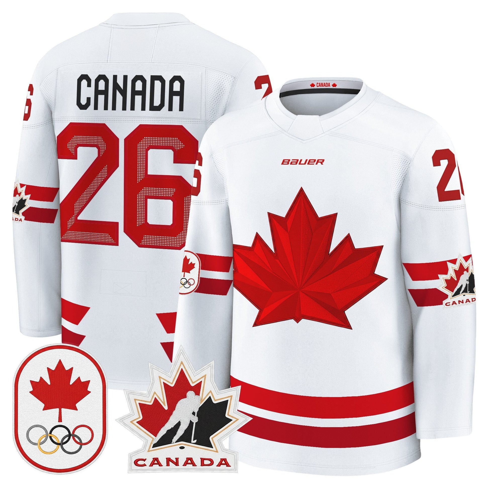 Men's 2026 Canada Olympic Premium Hockey Jersey - All Stitched