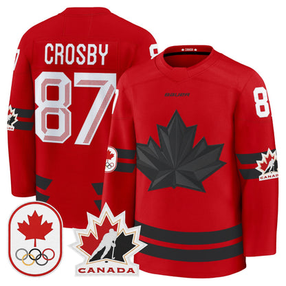 Men's 2026 Canada Olympic Premium Hockey Jersey - All Stitched