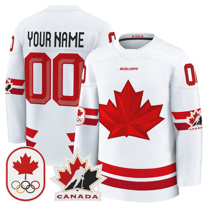 2026 Canada Olympic Premium Custom Hockey Jersey - All Stitched