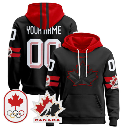 2026 Canada Olympic Custom Pullover Hoodie - All Stitched