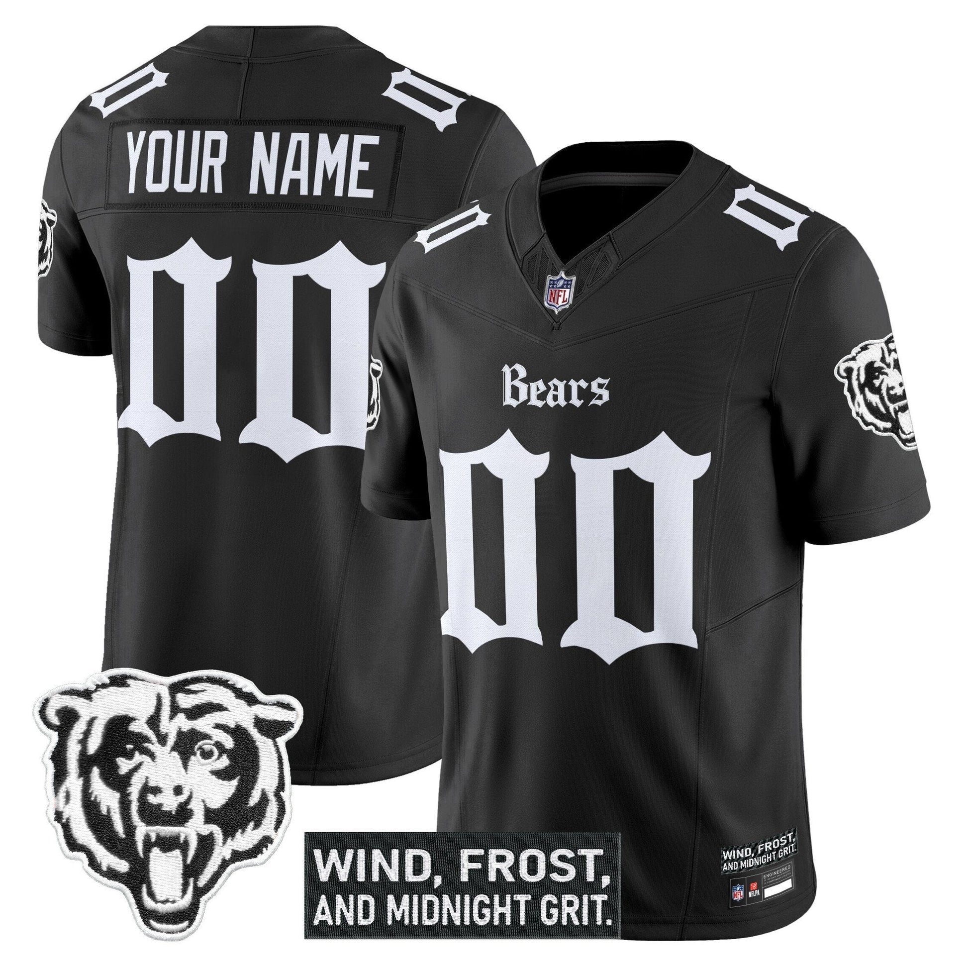 Chicago Bears 'Gothic Midway Legacy' Vapor Limited Custom Jersey - All Stitched