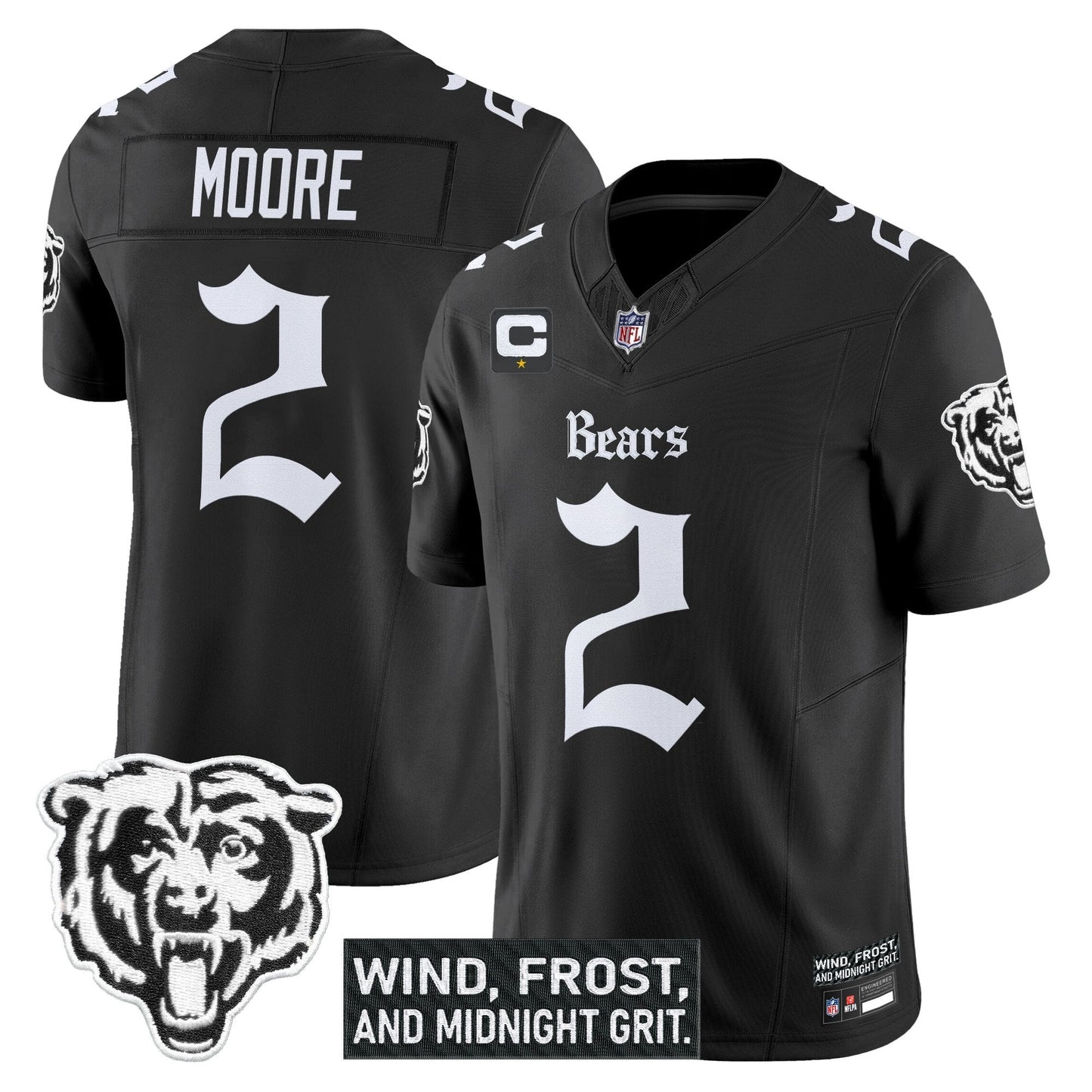 Men's Chicago Bears 'Gothic Midway Legacy' Vapor Limited Jersey - All Stitched