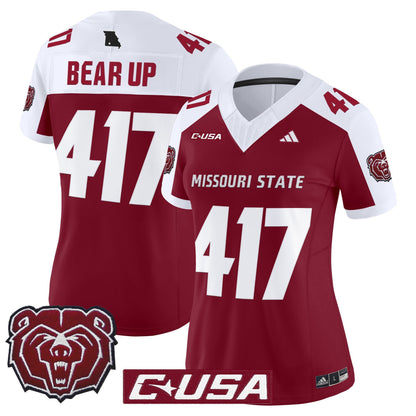 Women's Missouri State Bears 2025 Vapor Limited Jersey - All Stitched