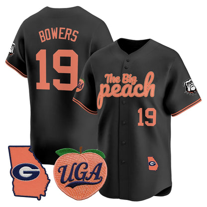 Men's Georgia Bulldogs The Big Peach Vapor Baseball Jersey - All stitched