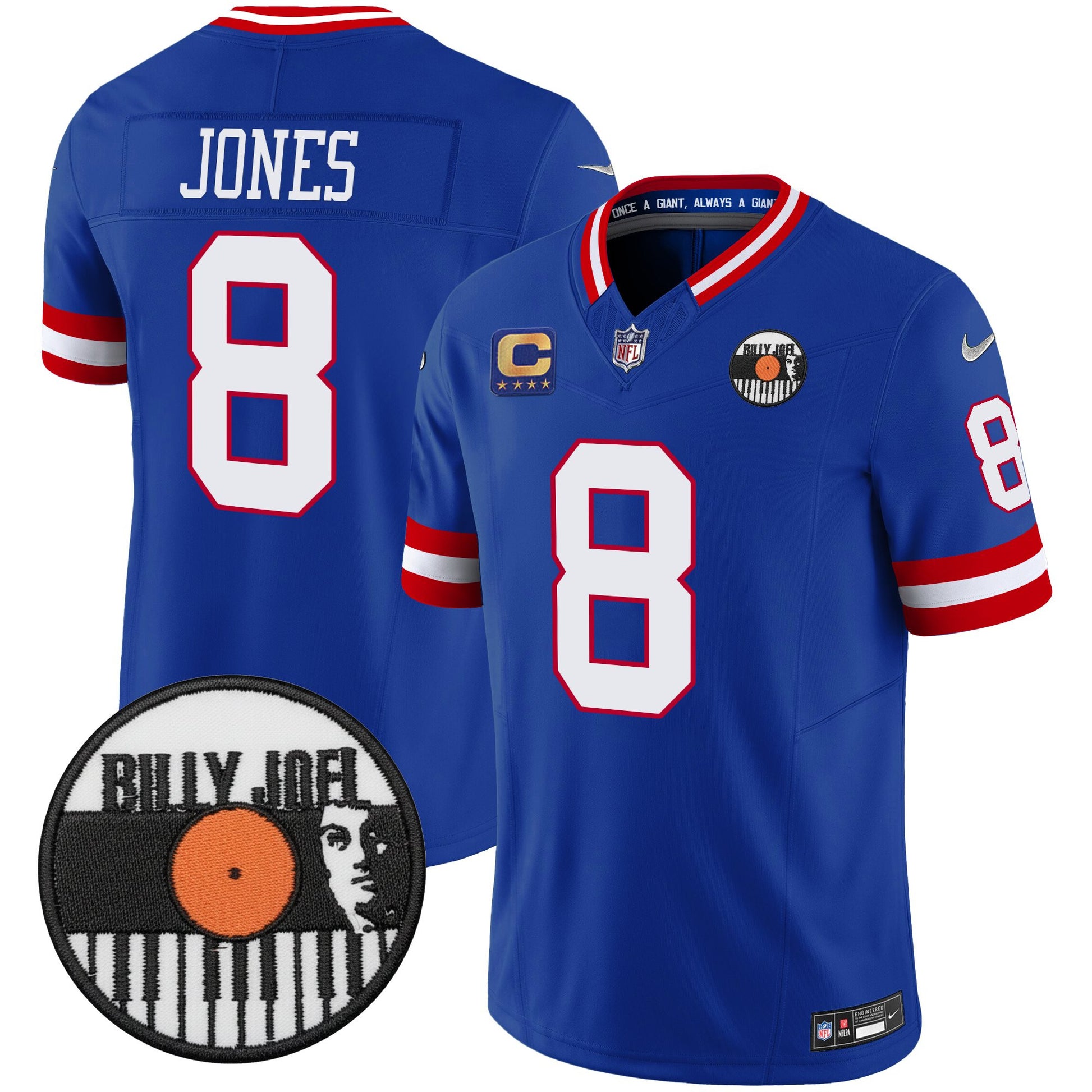 Men's Billy Joel × New York Giants Vapor Limited Jersey - All stitched