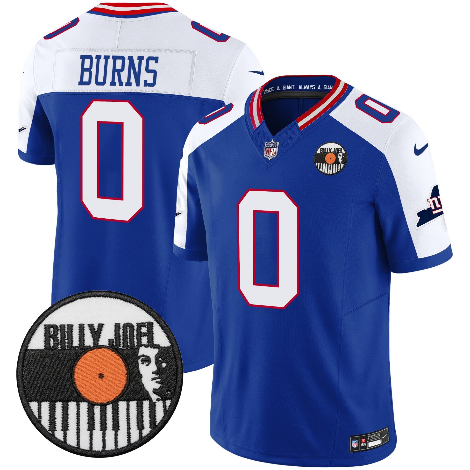 Men's Billy Joel × New York Giants Vapor Limited Jersey - All stitched