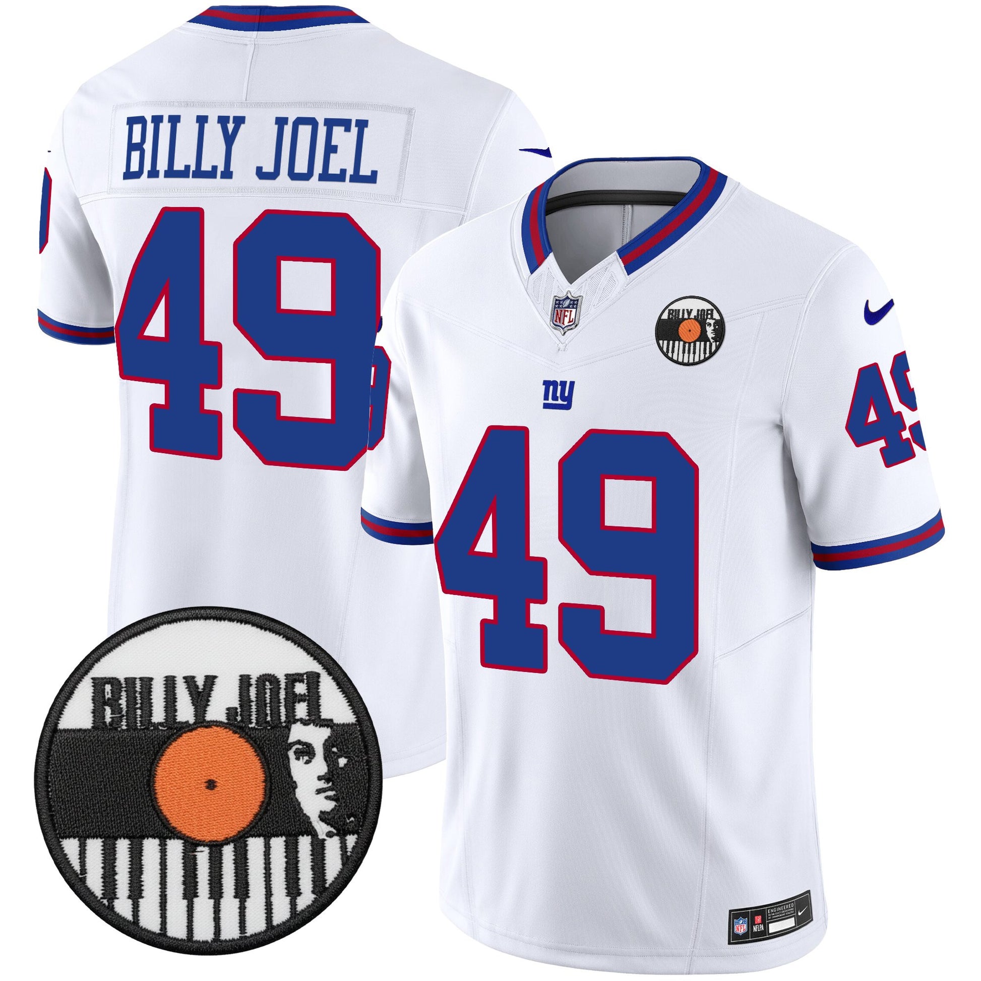 Men's Billy Joel × New York Giants Vapor Limited Jersey - All stitched