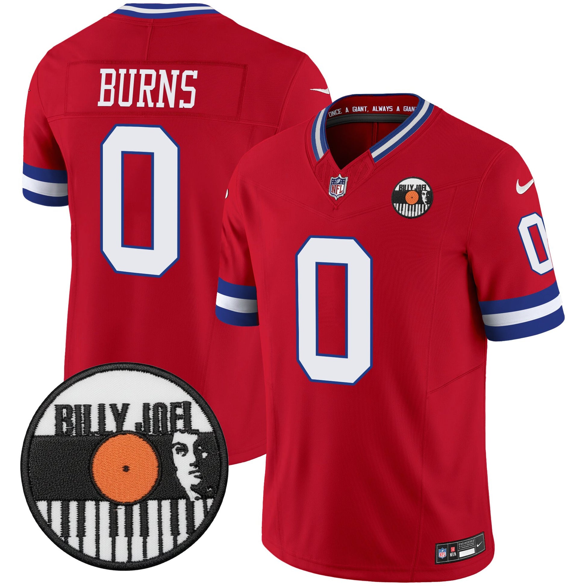 Men's Billy Joel × New York Giants Vapor Limited Jersey - All stitched