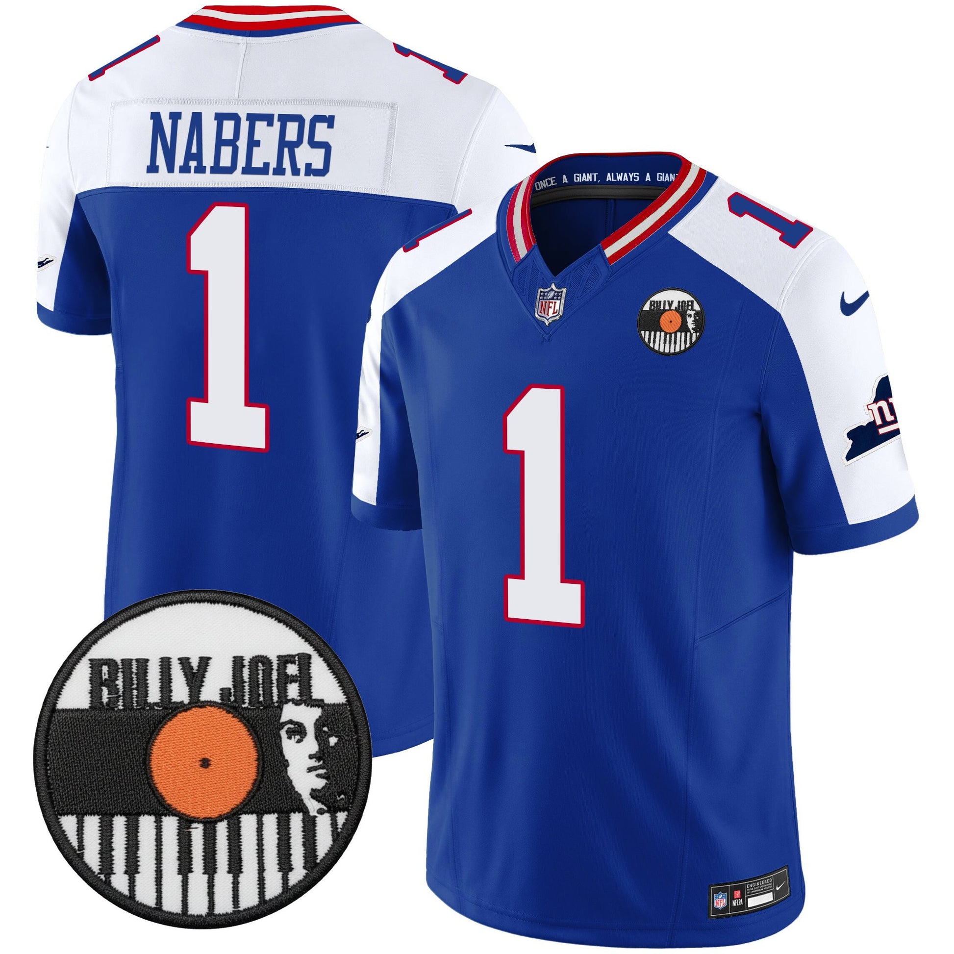 Men's Billy Joel × New York Giants Vapor Limited Jersey - All stitched