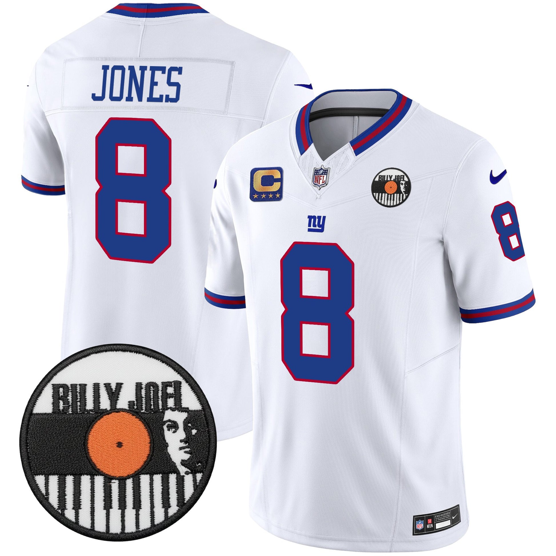 Men's Billy Joel × New York Giants Vapor Limited Jersey - All stitched