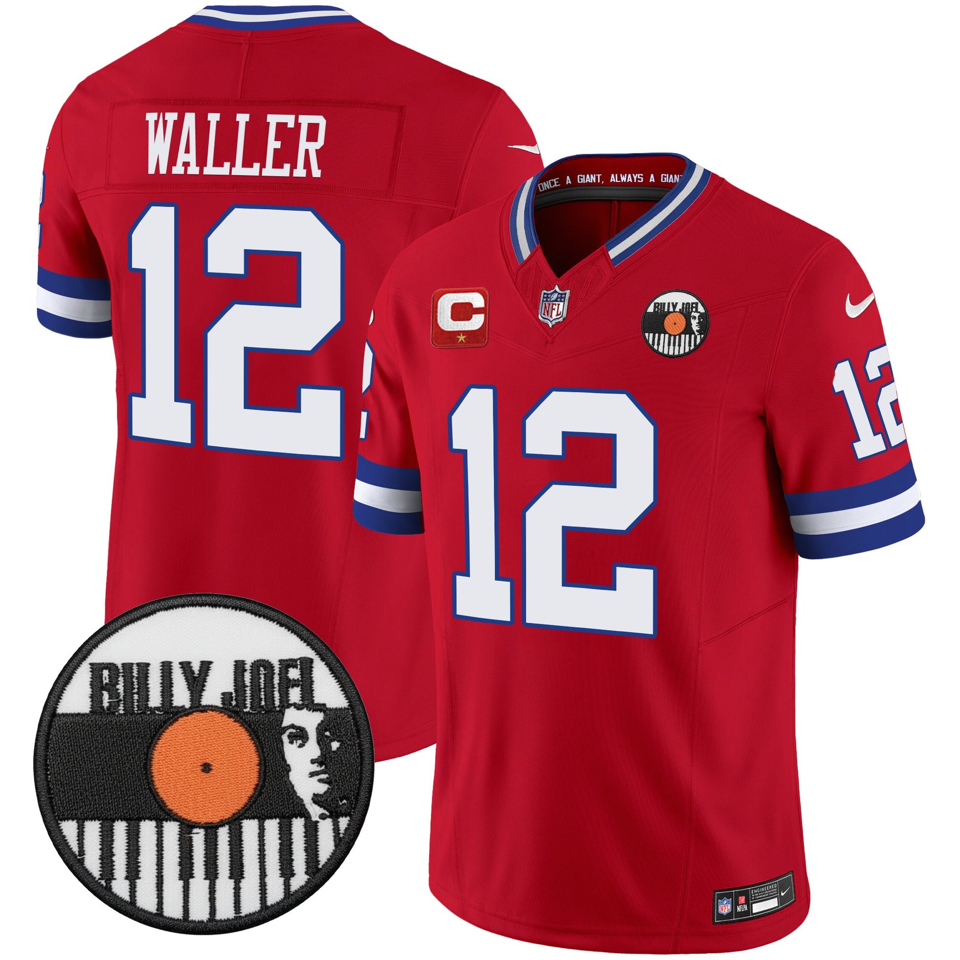 Men's Billy Joel × New York Giants Vapor Limited Jersey - All stitched
