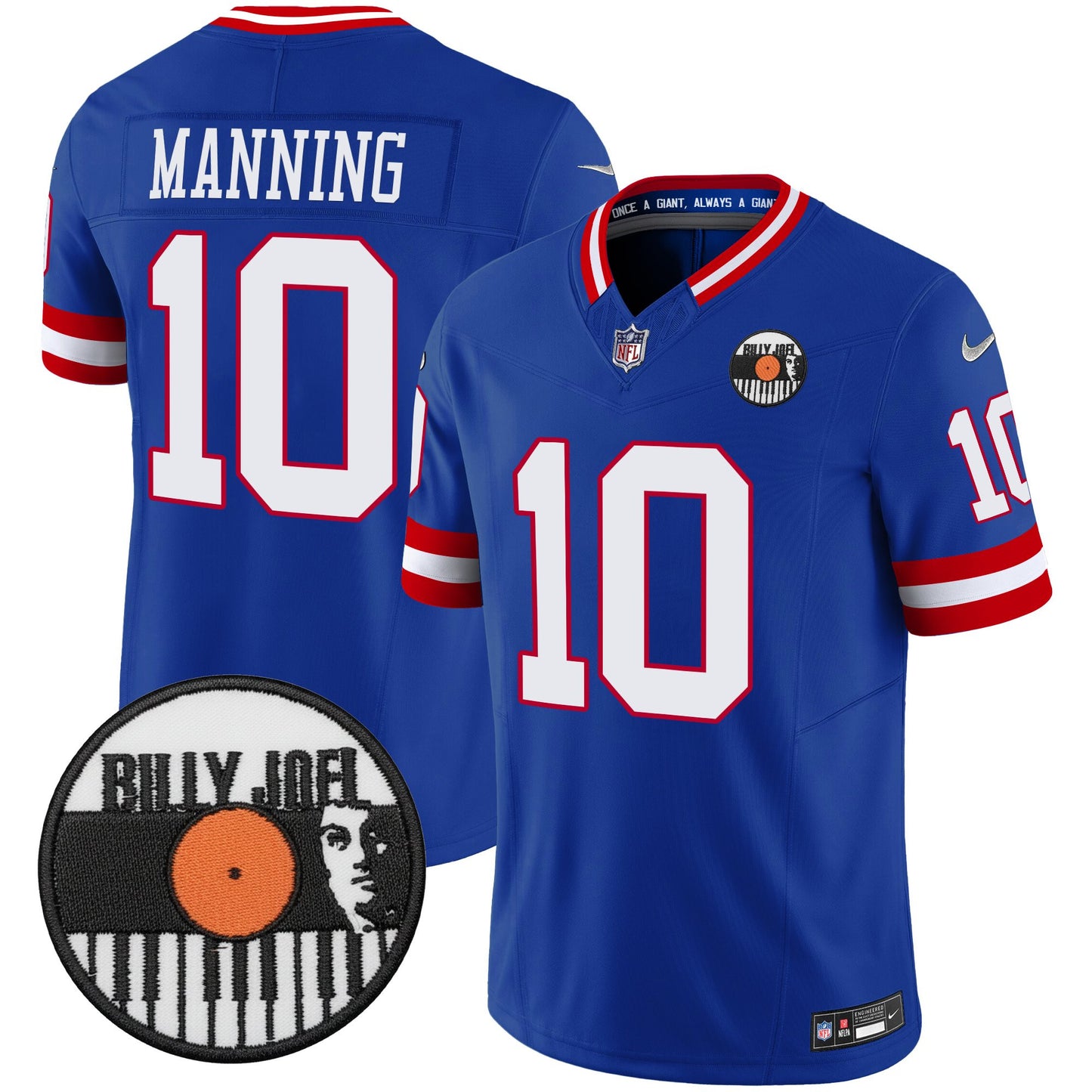 Men's Billy Joel × New York Giants Vapor Limited Jersey - All stitched