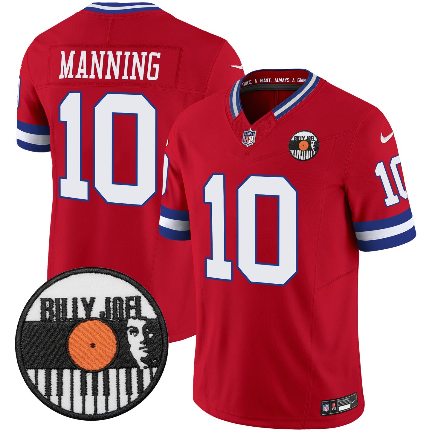 Men's Billy Joel × New York Giants Vapor Limited Jersey - All stitched