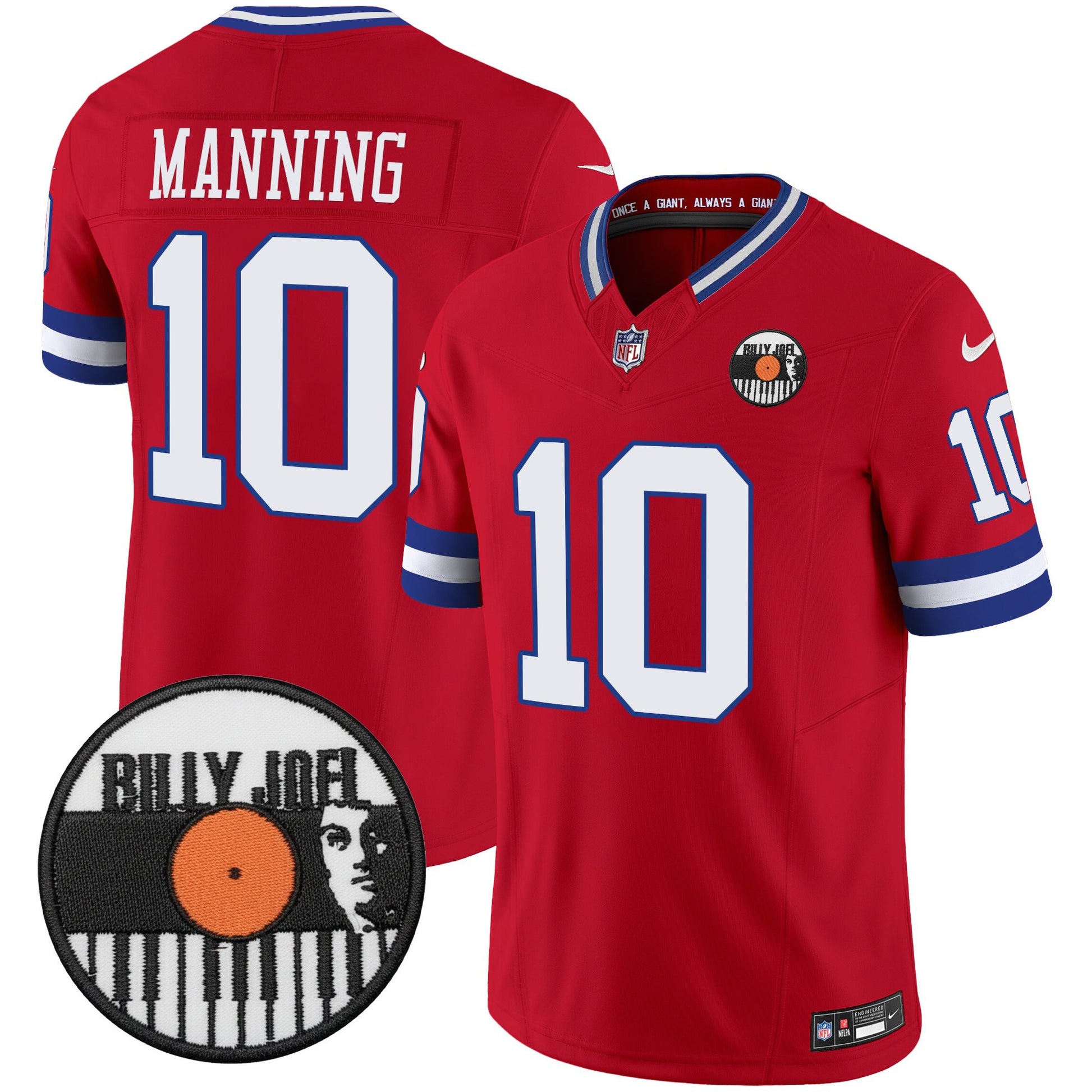 Men's Billy Joel × New York Giants Vapor Limited Jersey - All stitched
