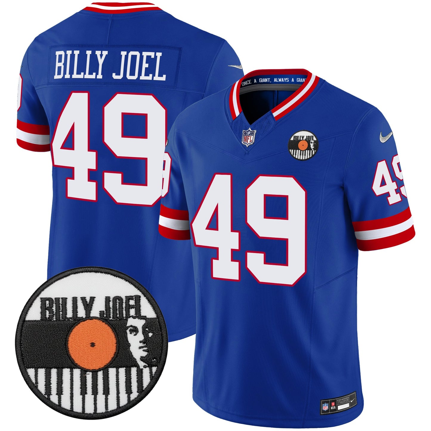 Men's Billy Joel × New York Giants Vapor Limited Jersey - All stitched