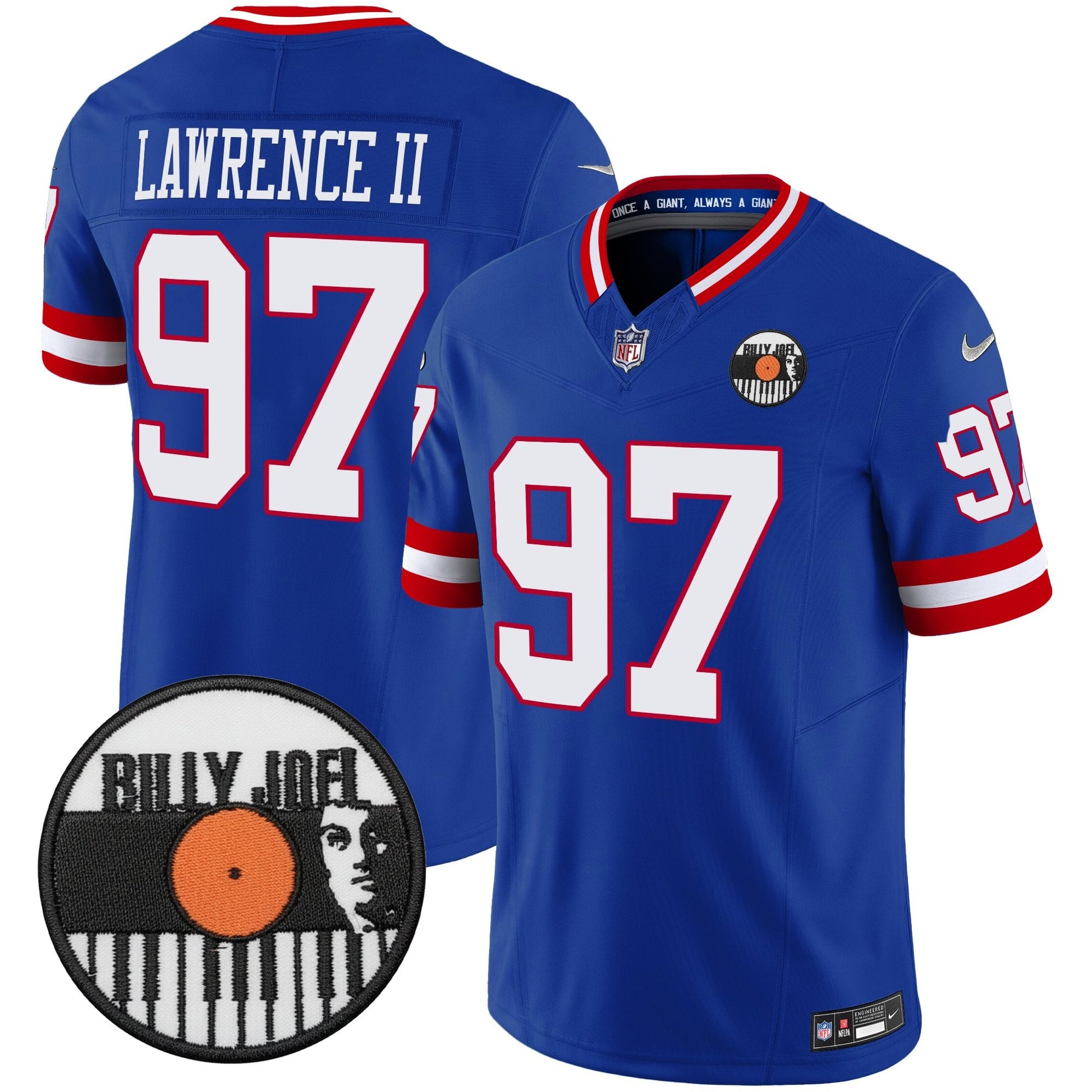 Men's Billy Joel × New York Giants Vapor Limited Jersey - All stitched
