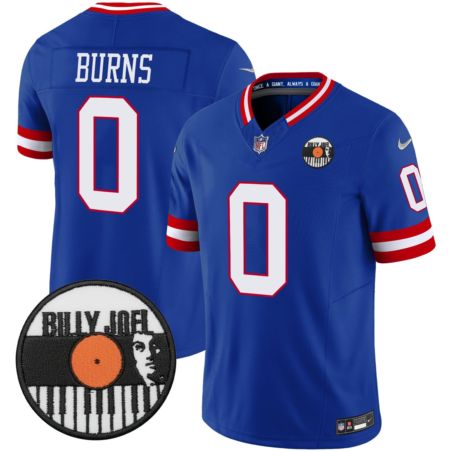 Men's Billy Joel × New York Giants Vapor Limited Jersey - All stitched