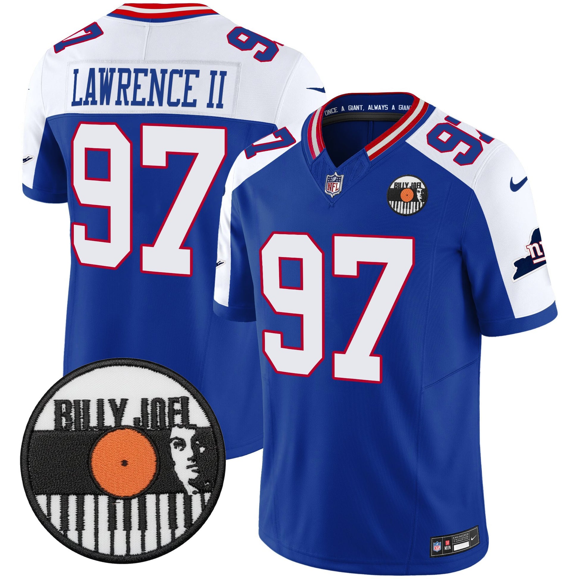 Men's Billy Joel × New York Giants Vapor Limited Jersey - All stitched