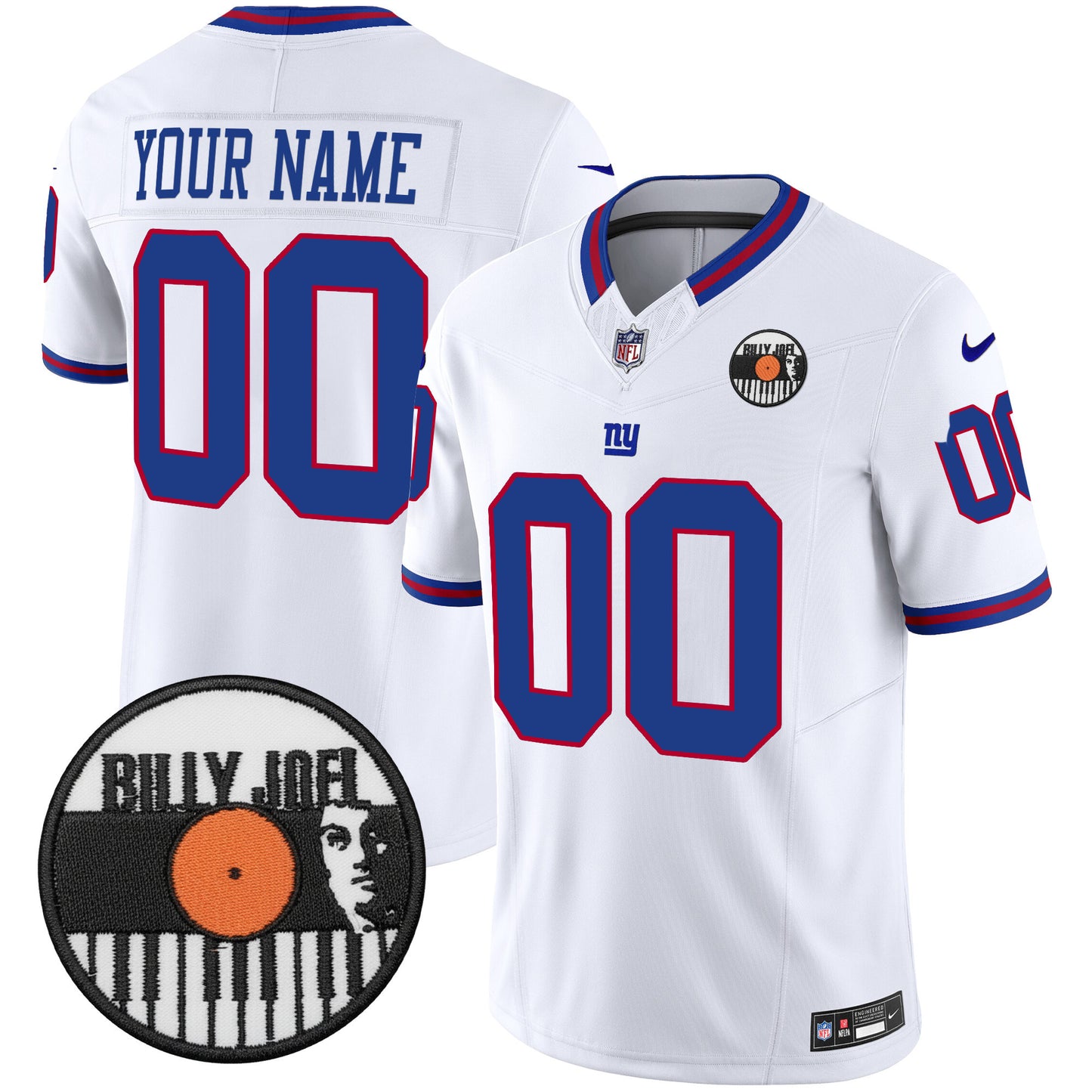 Billy Joel × New York Giants Vapor Limited Custom Jersey - All stitched