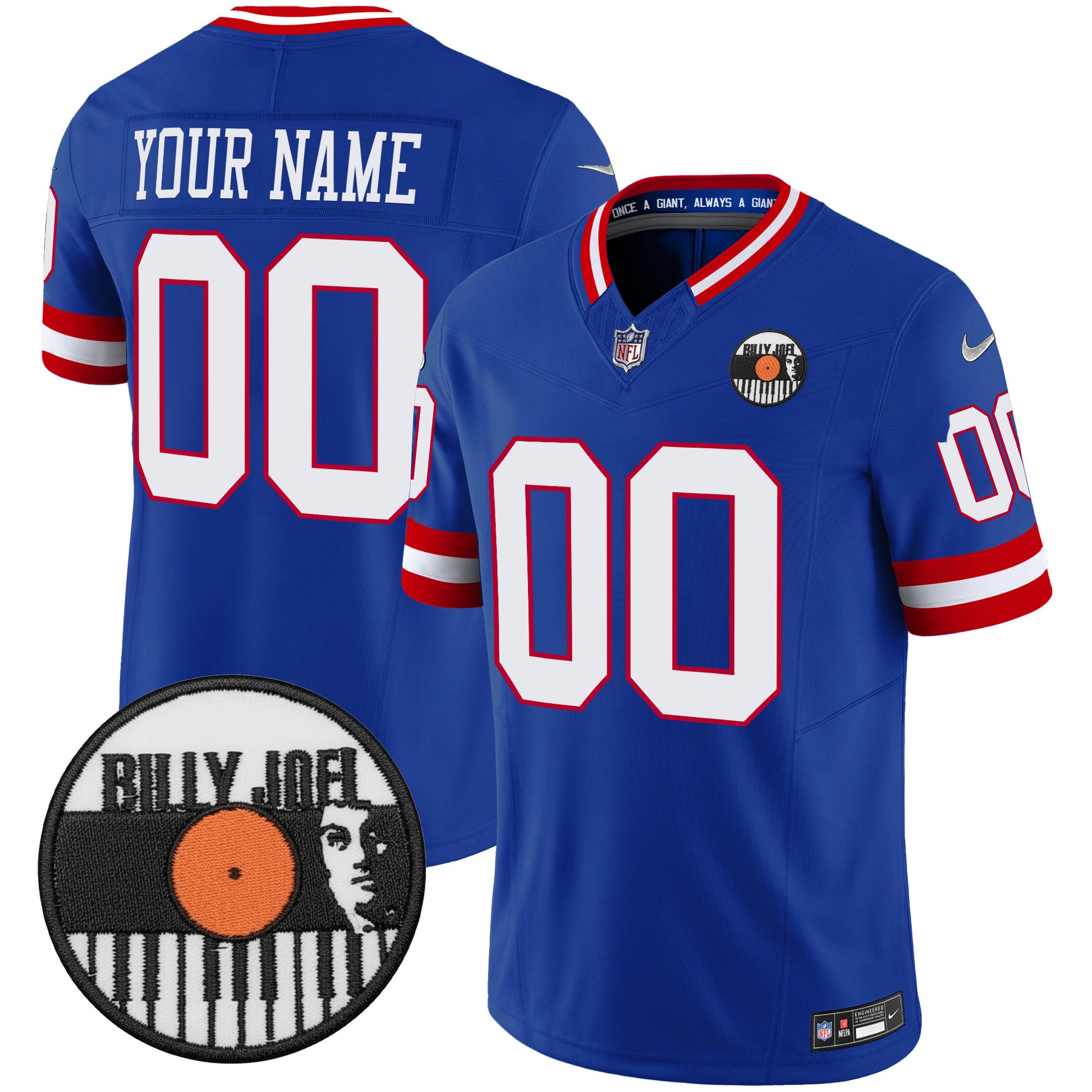 Billy Joel × New York Giants Vapor Limited Custom Jersey - All stitched