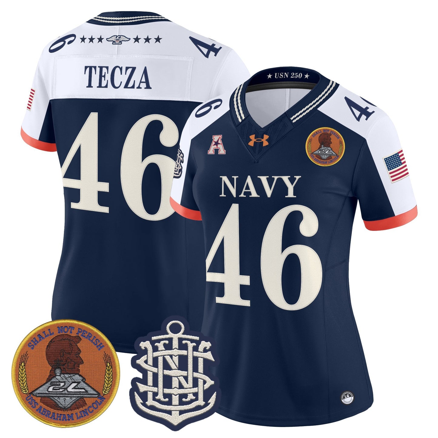 Women's Navy Midshipmen 250th Anniversary Vapor Limited Jersey - Stitched