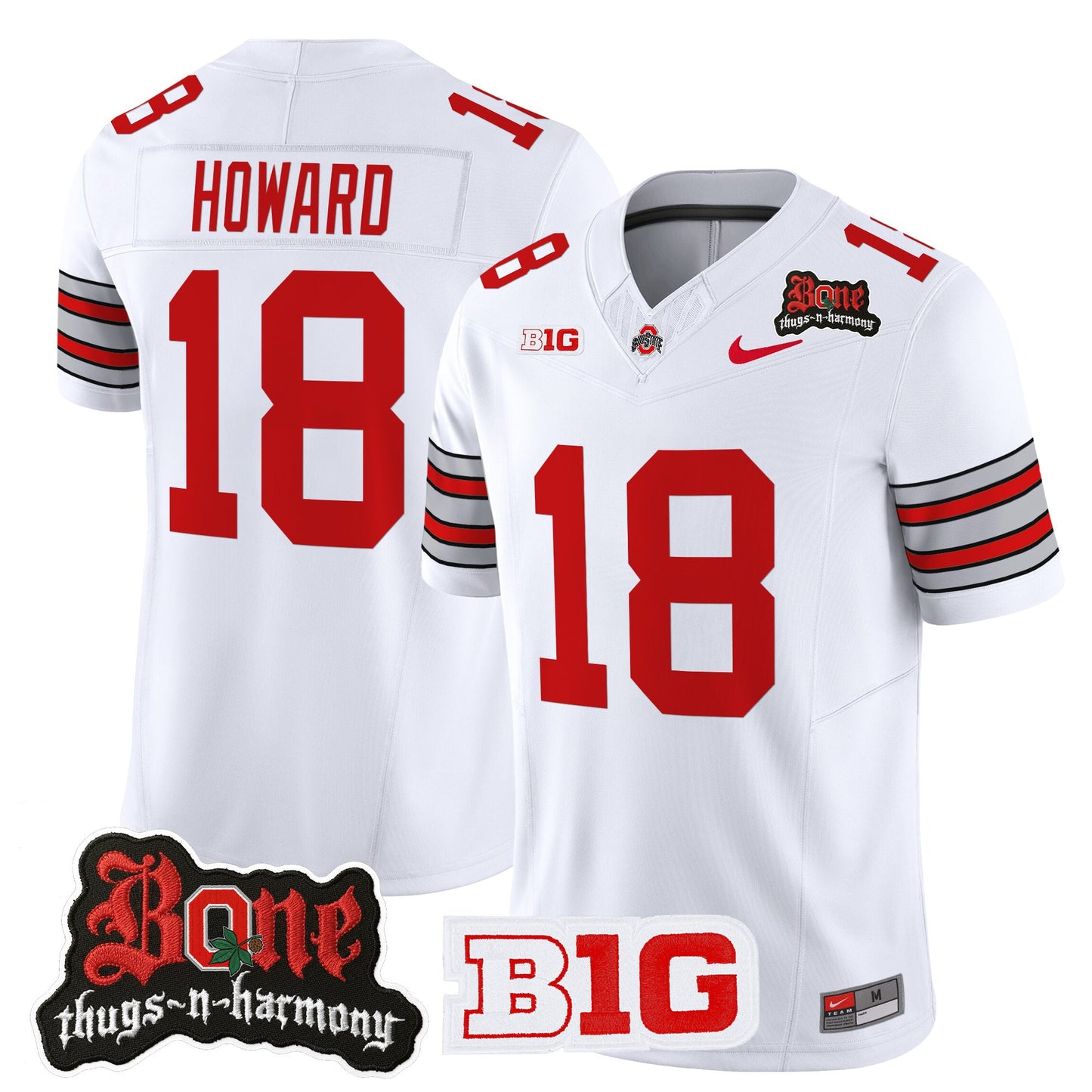 Men's Ohio State Buckeyes x Bone Thugs-N-Harmony Vapor Limited Jersey - Heritage Stripe Edition - All Stitched