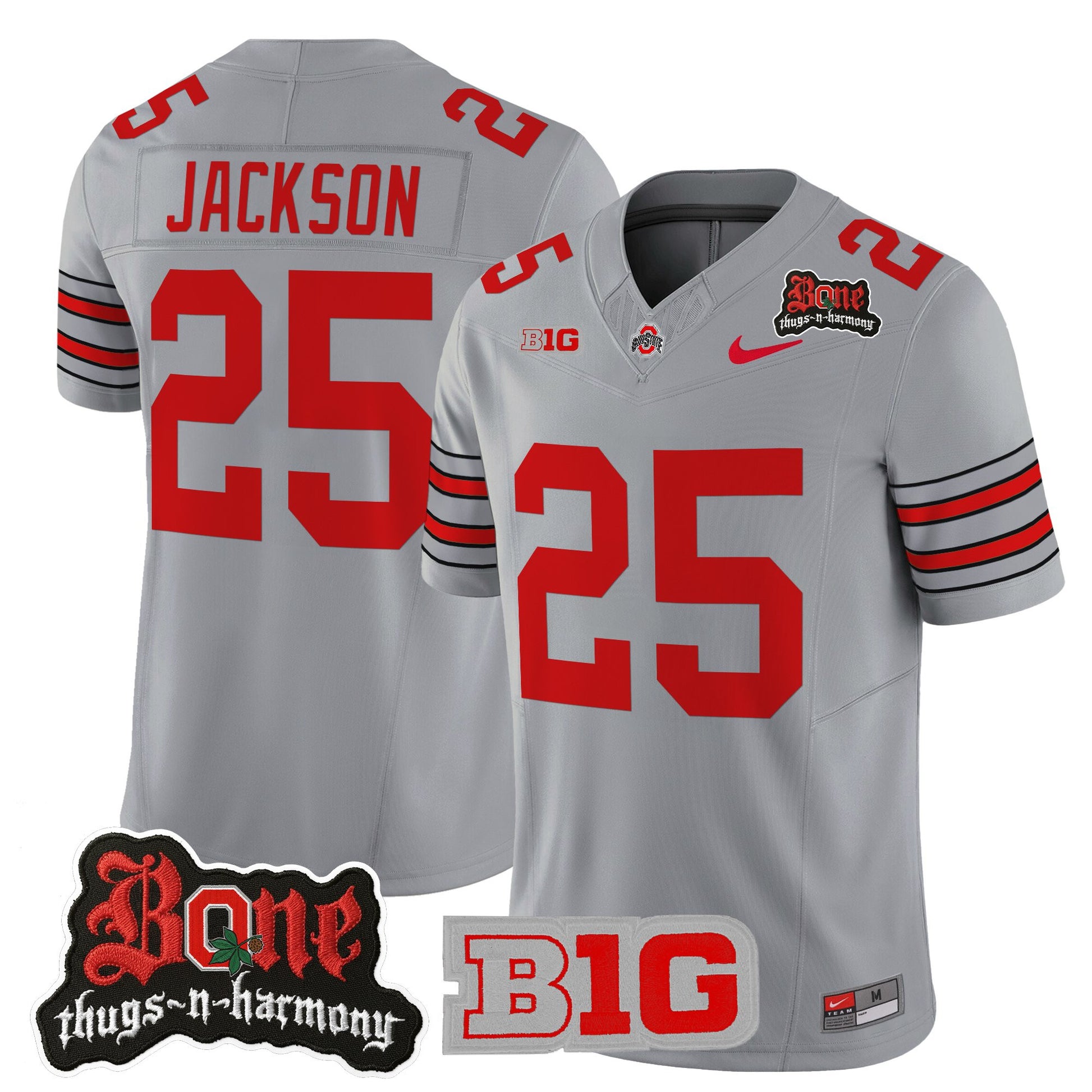 Men's Ohio State Buckeyes x Bone Thugs-N-Harmony Vapor Limited Jersey - Heritage Stripe Edition - All Stitched