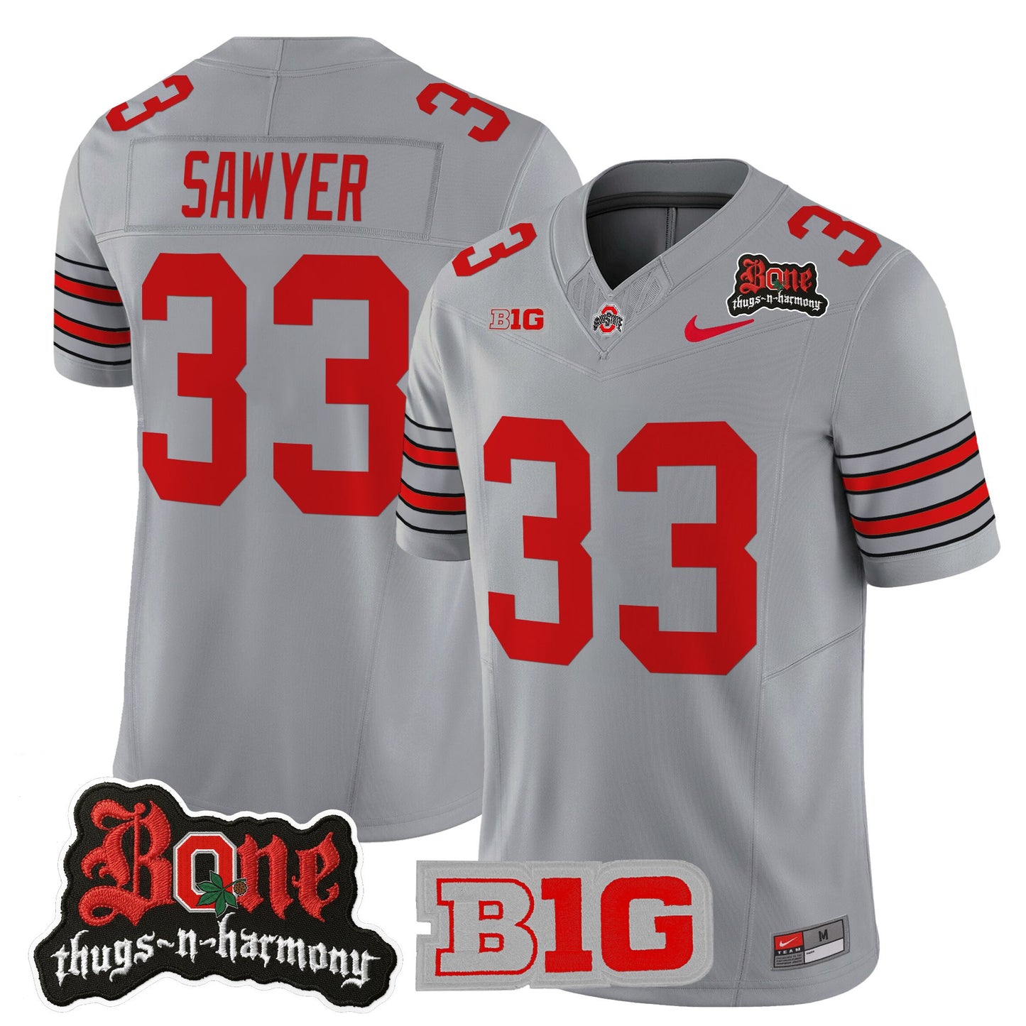 Men's Ohio State Buckeyes x Bone Thugs-N-Harmony Vapor Limited Jersey - Heritage Stripe Edition - All Stitched