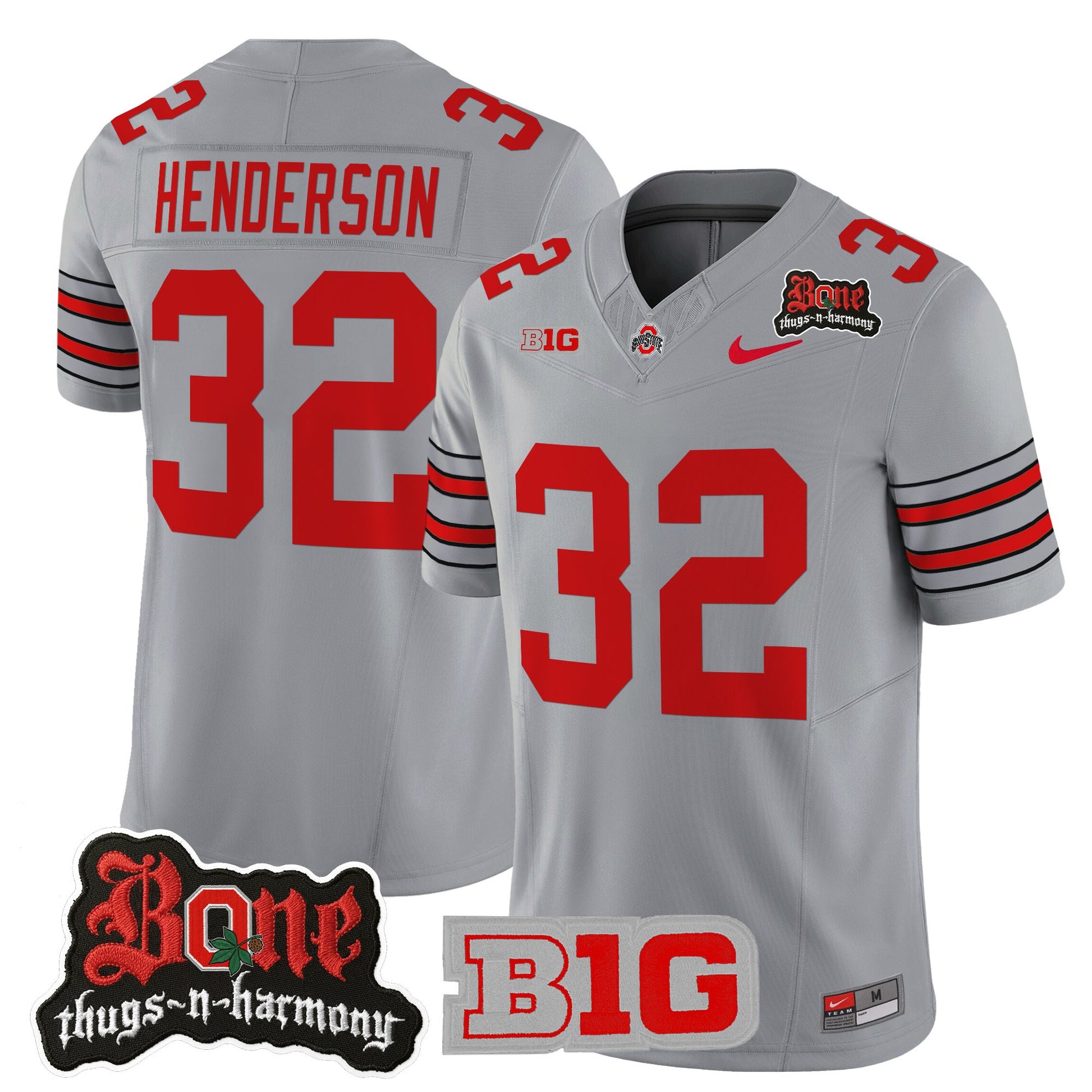 Men's Ohio State Buckeyes x Bone Thugs-N-Harmony Vapor Limited Jersey - Heritage Stripe Edition - All Stitched