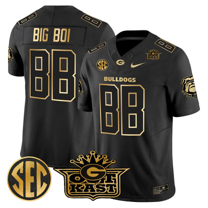 Men's Outkast x Georgia Bulldogs Gold Vapor Limited Jersey - All stitched