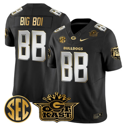 Men's Outkast x Georgia Bulldogs Gold Vapor Limited Jersey - All stitched
