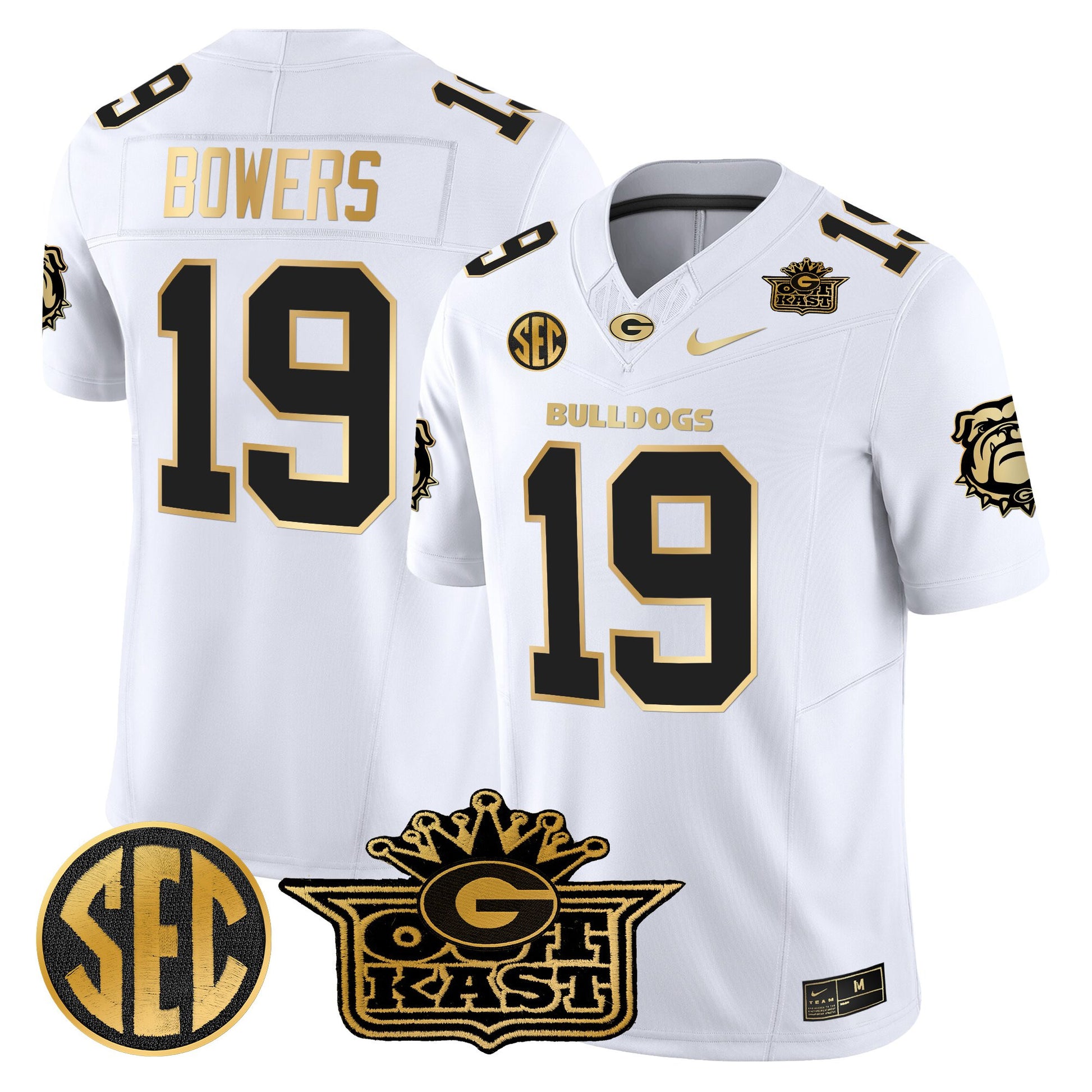 Men's Outkast x Georgia Bulldogs Gold Vapor Limited Jersey - All stitched