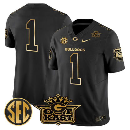 Men's Outkast x Georgia Bulldogs Gold Vapor Limited Jersey - All stitched
