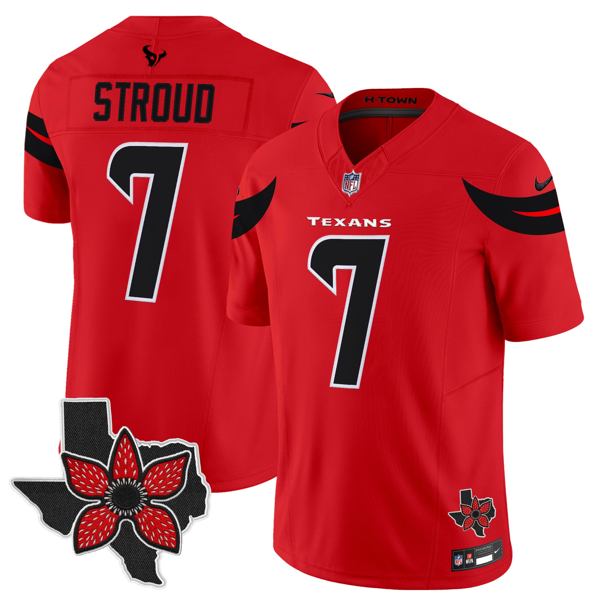 Men's Houston Texans 'Stranger Things Edition' Vapor Limited Jersey - All Stitched