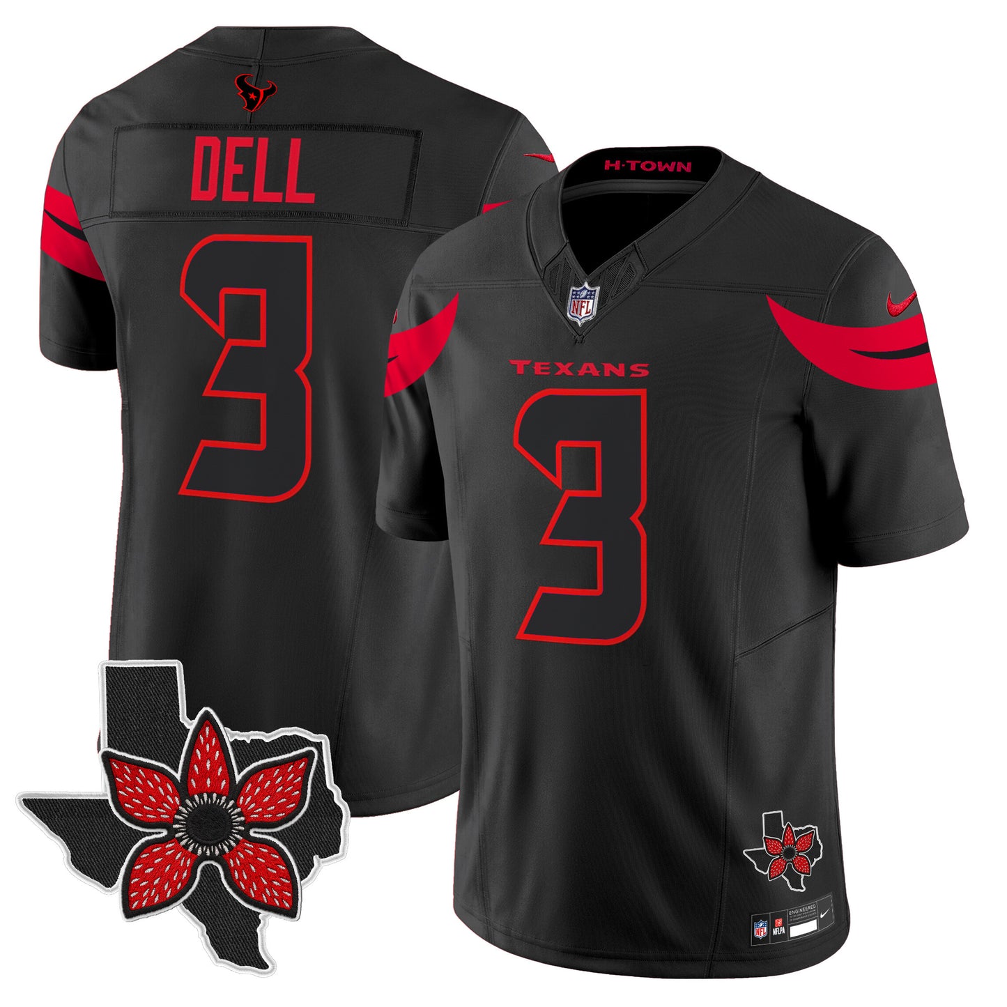 Men's Houston Texans 'Stranger Things Edition' Vapor Limited Jersey - All Stitched