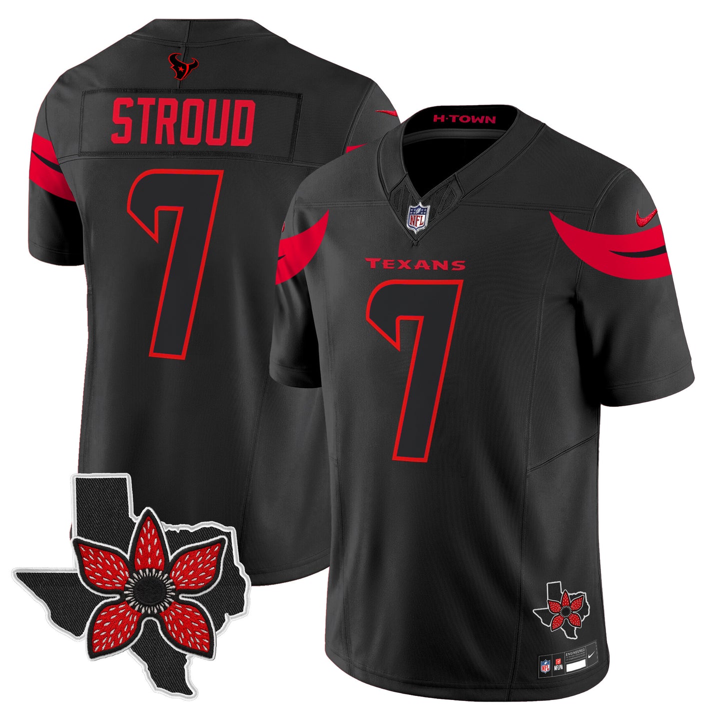 Men's Houston Texans 'Stranger Things Edition' Vapor Limited Jersey - All Stitched