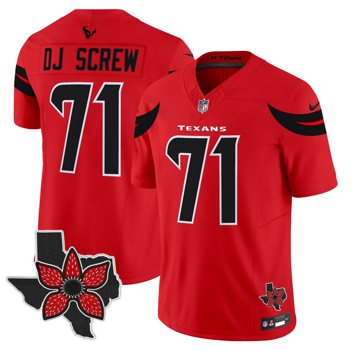 Men's Houston Texans 'Stranger Things Edition' Vapor Limited Jersey - All Stitched