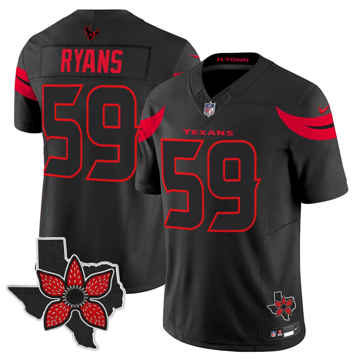 Men's Houston Texans 'Stranger Things Edition' Vapor Limited Jersey - All Stitched