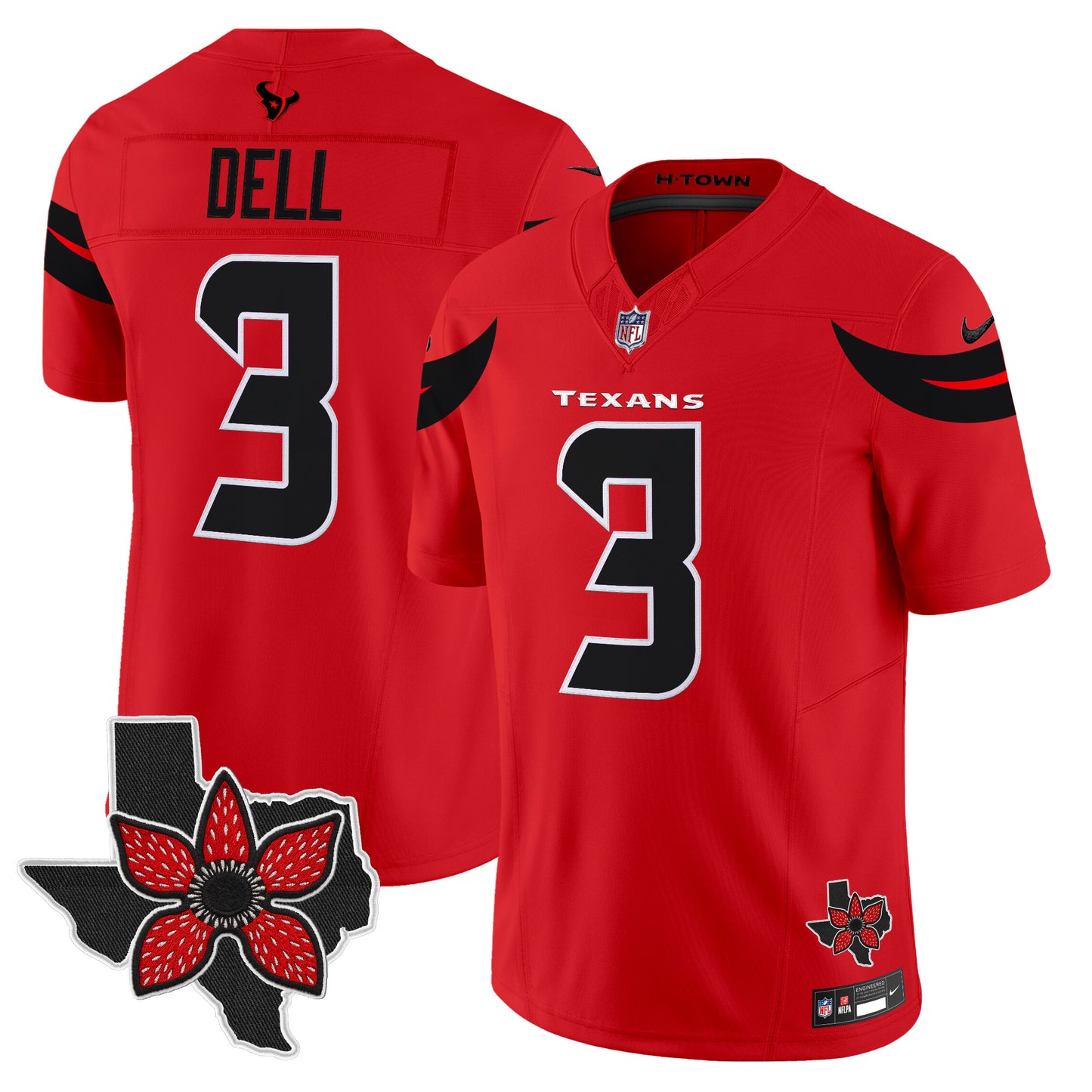 Men's Houston Texans 'Stranger Things Edition' Vapor Limited Jersey - All Stitched