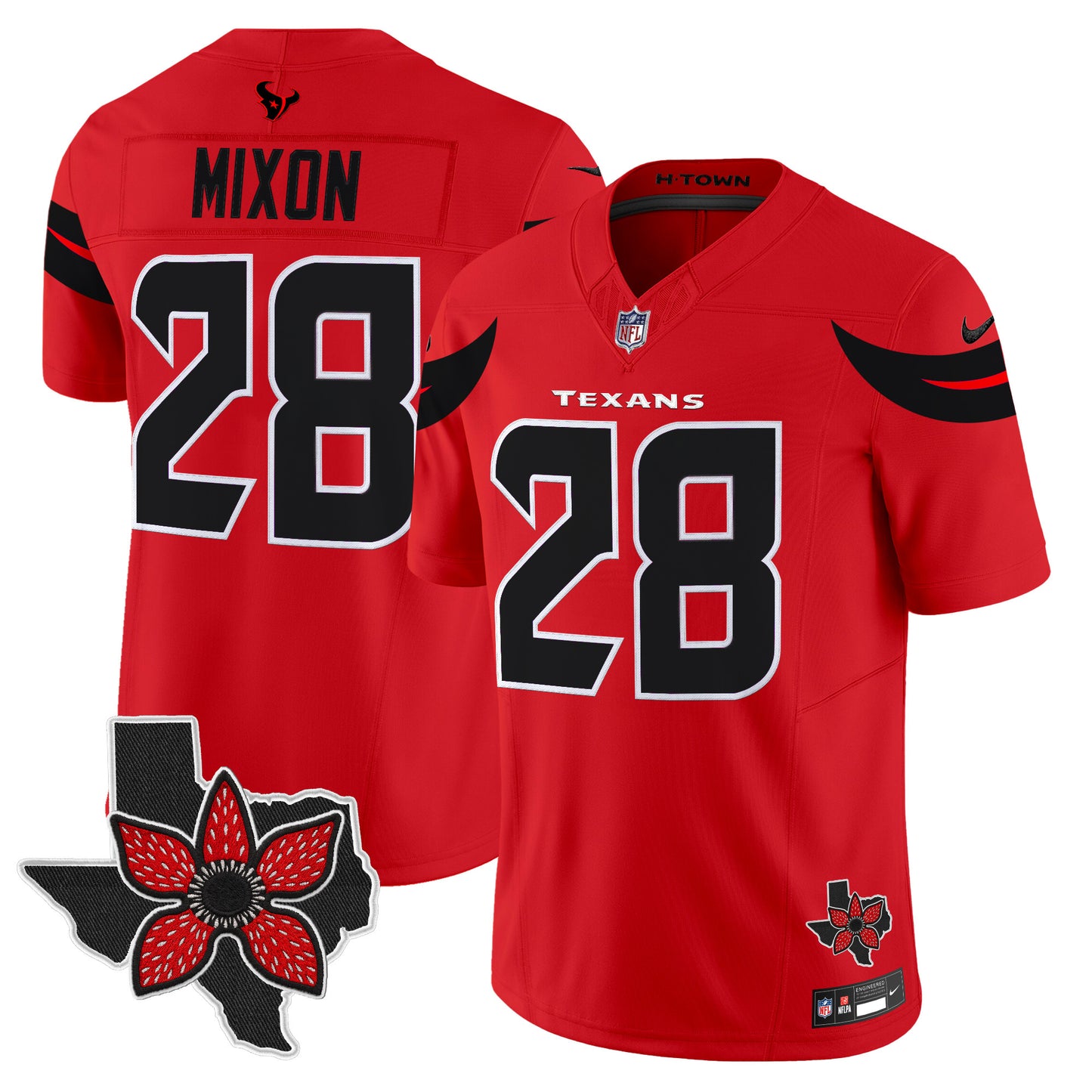 Men's Houston Texans 'Stranger Things Edition' Vapor Limited Jersey - All Stitched