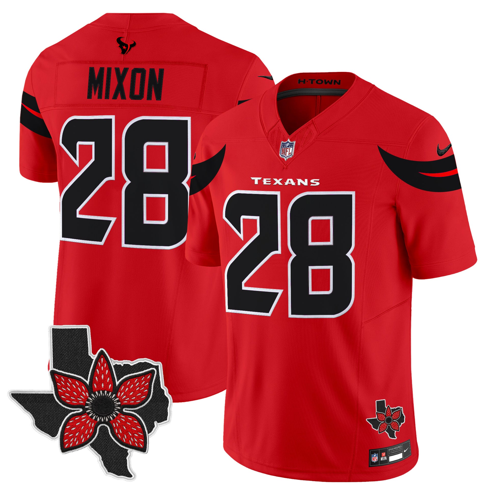 Men's Houston Texans 'Stranger Things Edition' Vapor Limited Jersey - All Stitched
