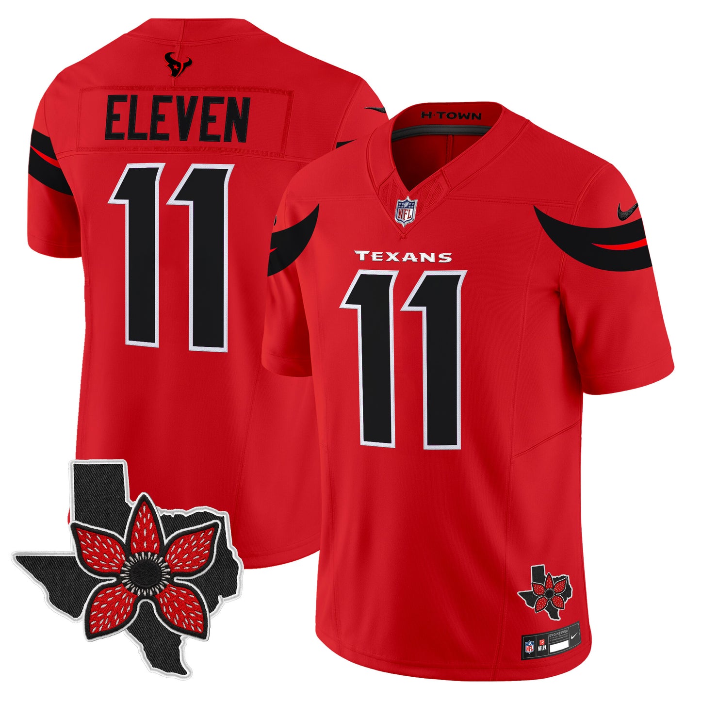 Men's Houston Texans 'Stranger Things Edition' Vapor Limited Jersey - All Stitched