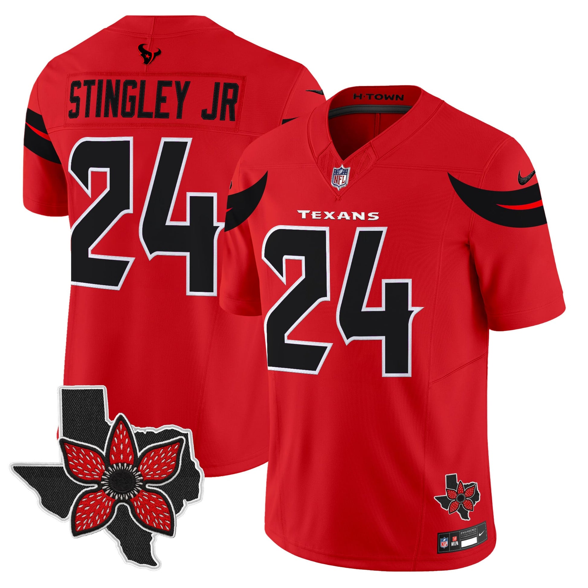 Men's Houston Texans 'Stranger Things Edition' Vapor Limited Jersey - All Stitched