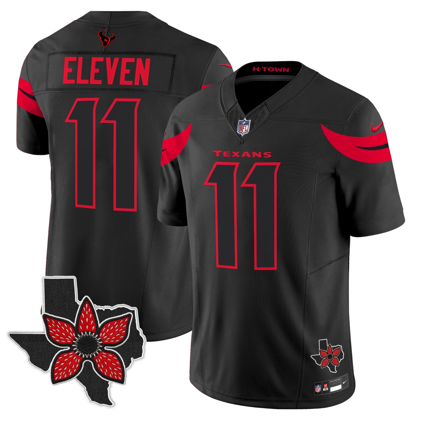 Men's Houston Texans 'Stranger Things Edition' Vapor Limited Jersey - All Stitched