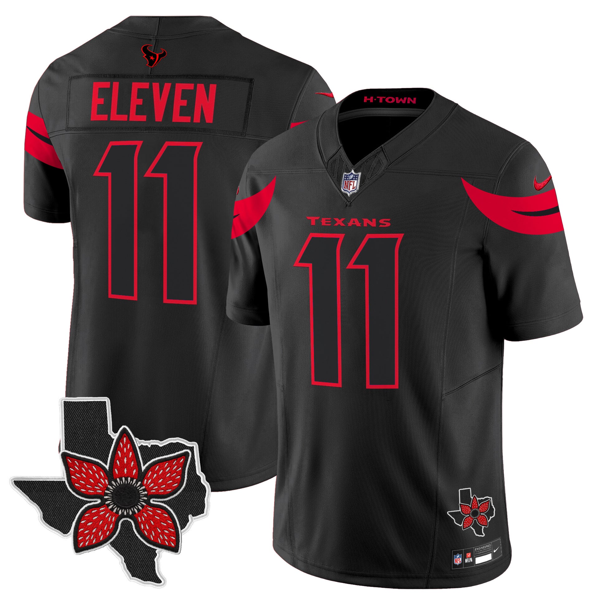 Men's Houston Texans 'Stranger Things Edition' Vapor Limited Jersey - All Stitched
