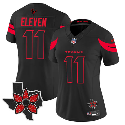 Women's Houston Texans 'Stranger Things Edition' Vapor Limited Jersey - All Stitched