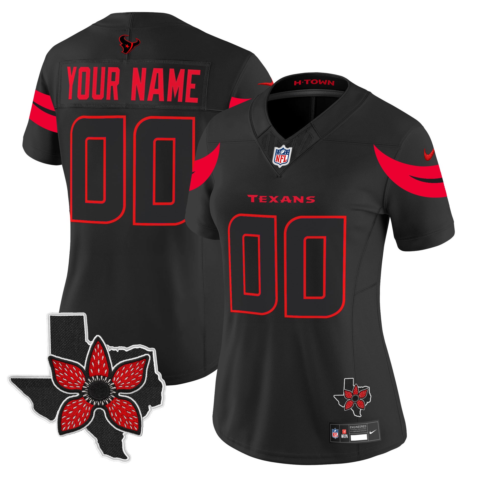 Houston Texans 'Stranger Things Edition' Vapor Limited Custom Jersey - All Stitched