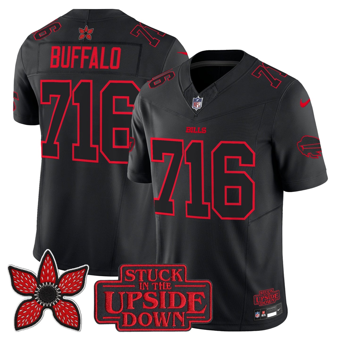 Buffalo Bills 'Stranger Things Edition' Vapor Limited Jersey - All Stitched